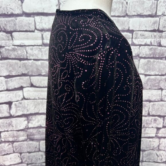 Notations Black Velvet Jacket W/ Attached Tank Size 1X - Picture 8 of 9